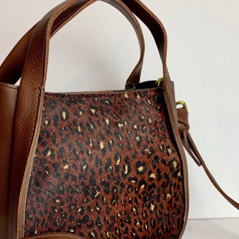 ❤️❤️❤️ SALE Madewell Sydney Leather & Genuine Calf Hair Crossbody Bag - Picture 3 of 5